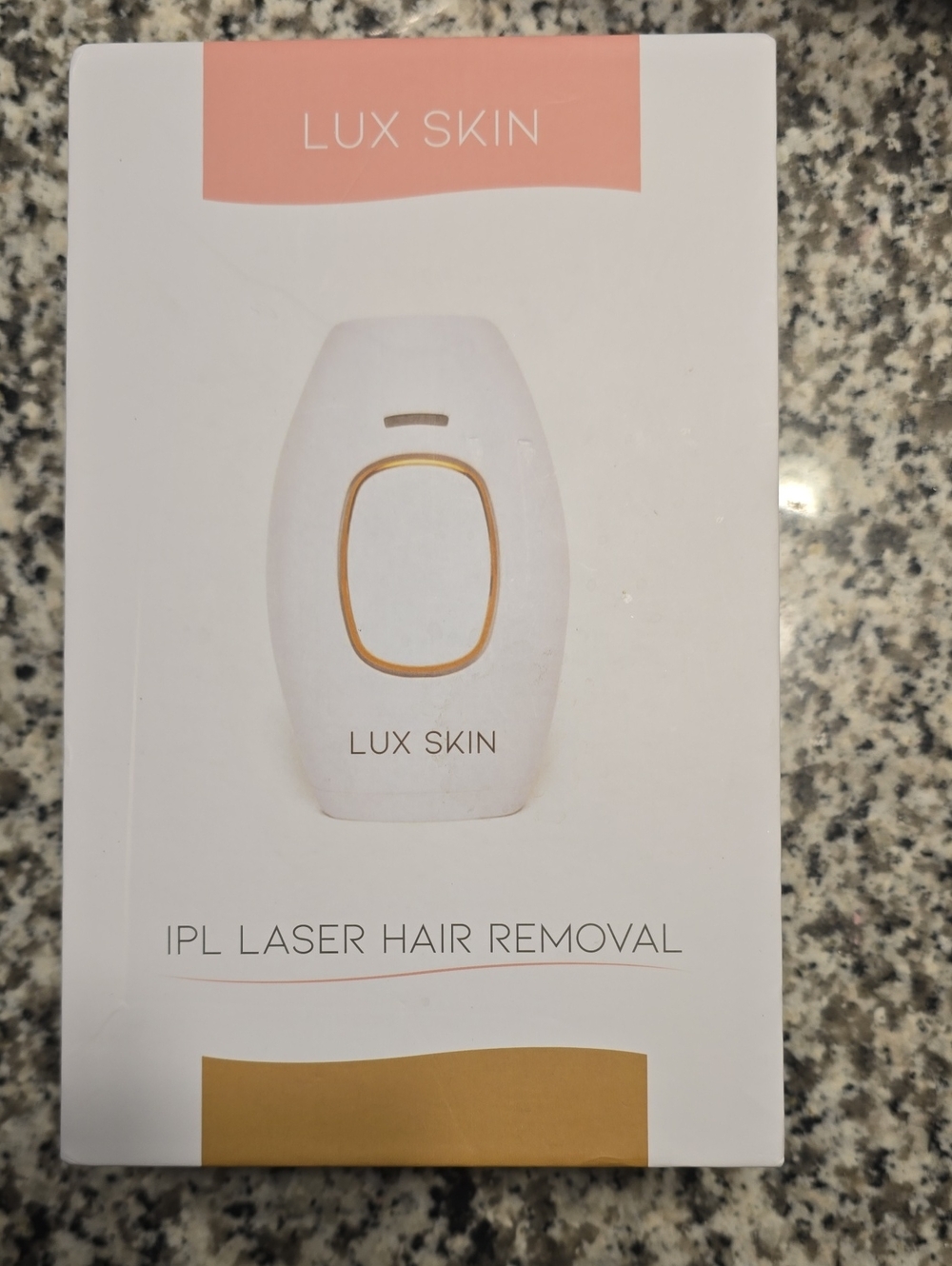 Lux Skin White IPL Hair Removal Device with Gold Accent